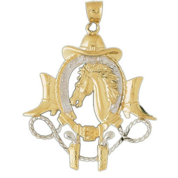 14K Yellow Gold Double Horseshoe Pendant 16 mm Jewels Obsession Double Horseshoe Charm Pendant 14K Yellow Gold Double Horseshoe Pendant 16 mm Jewels Obsession Double Horseshoe Charm Pendant